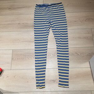 Striped Blue and Yellow Leggings